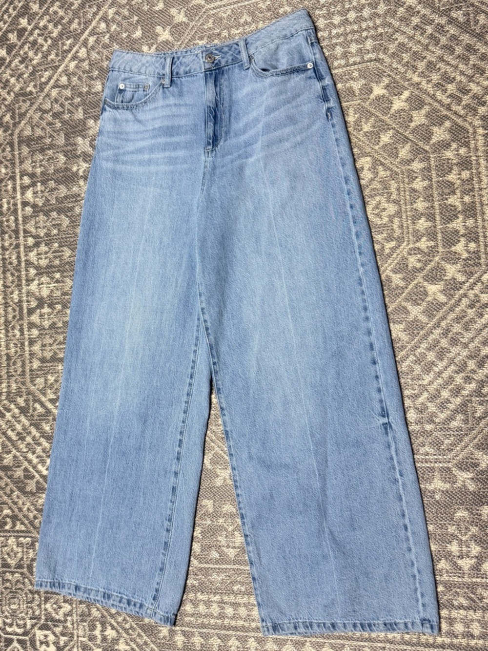 Rewash Light Wash Wide-Leg Jeans